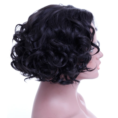 SHANGKE Short Curly Wigs For  White Women Heat Resistant Synthetic Hair Wigs For African American Natural Fake Hairpieces - X-scape Store