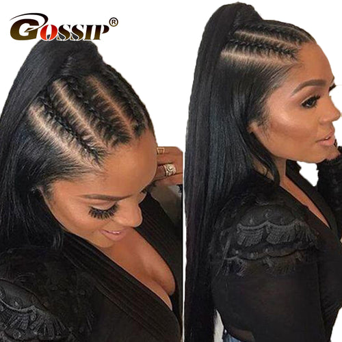Lace Frontal Wig Pre Plucked With Baby Hair Indian Straight Human Hair - X-scape Store