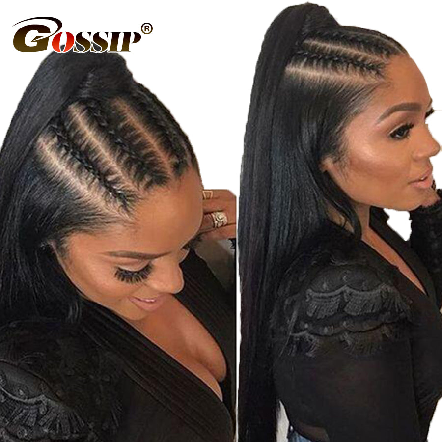 Lace Frontal Wig Pre Plucked With Baby Hair Indian Straight Human Hair - X-scape Store