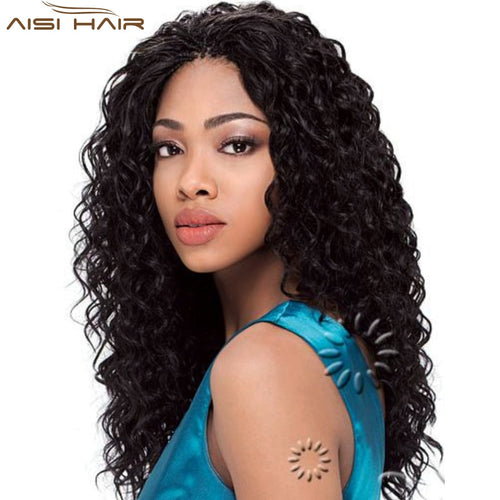 Synthetic Front Lace Wigs Afro Kinky Curly Wig Natural Black Hair Braided Hairs - X-scape Store