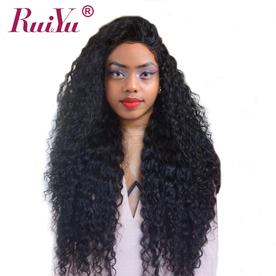 Lace Front Human Hair Wigs Pre Plucked Brazilian Deep Wave Lace Front Wig With Baby Hair Non Remy