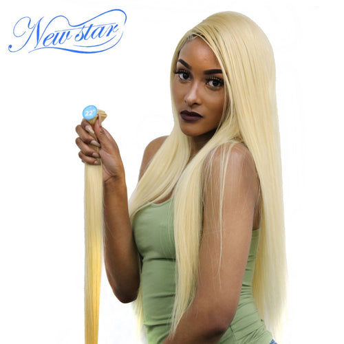 Brazilian Blonde #613 Straight Hair 100%Human Hair Weaving 10''-34''Inches 1/3/4 Platinum Bundles 10A Remy Hair