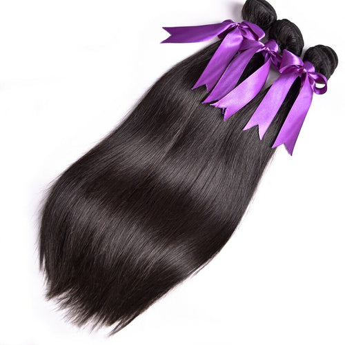 Peruvian Straight Hair Bundles 3 Bundle Deals 100% Human Hair Non Remy Hair Extensions