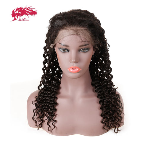 Deep Wave Curly Human Hair Hairline Remy Hair Lace Front Wig - X-scape Store