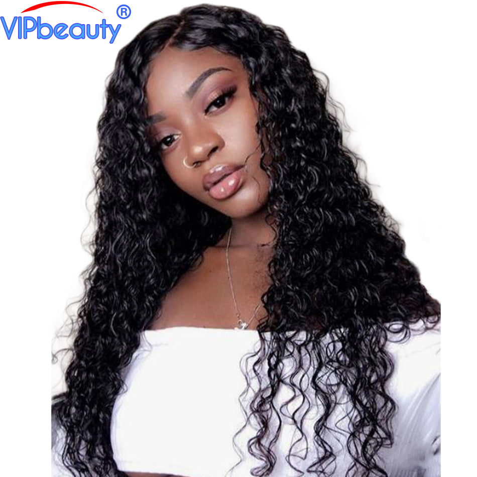 Vip beauty Human Hair Wig With Baby Hair Water Wave - X-scape Store