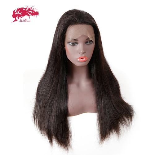 360 Lace Frontal Wig Remy Brazilian Straight Full Human Hair - X-scape Store