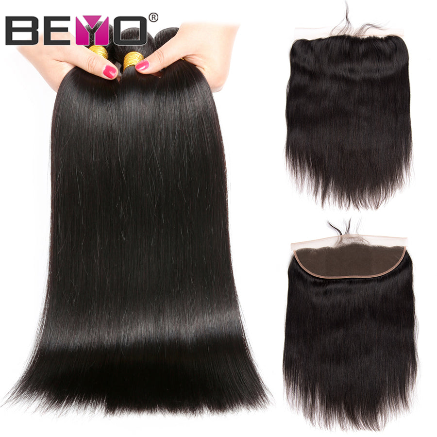 Human Hair Bundles With Closure Lace Frontal Closure - X-scape Store