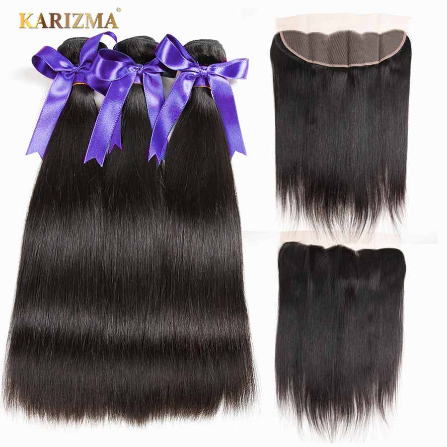 Karizma Indian Hair Bundles With Closure 13X4 Frontal - X-scape Store
