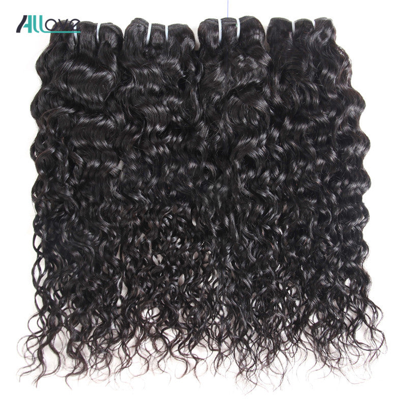 Indian Water Wave Human Hair Bundles Natural Black Non-Remy - X-scape Store